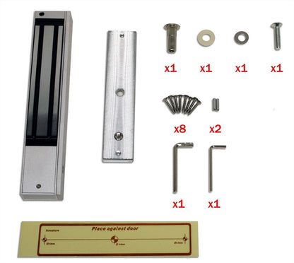 280 Kg "Single Door" Access Control Magnetic Lock - 600 LBS Holding Force - W/LED Status Indicator