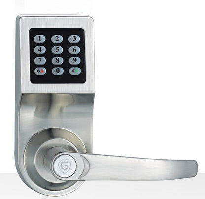 Office / Warehouse / Storage Room Keyless Smart Lock Set - Satin Nickel - LH/RH Switchable